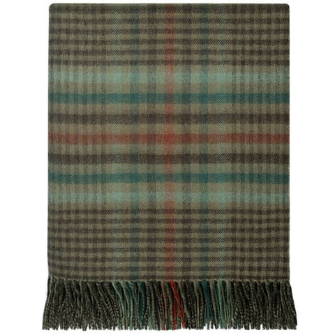 Tartan Lambswool Scottish Blanket in Forth Weathered Glen Check - Made Scotland - Made Scotland