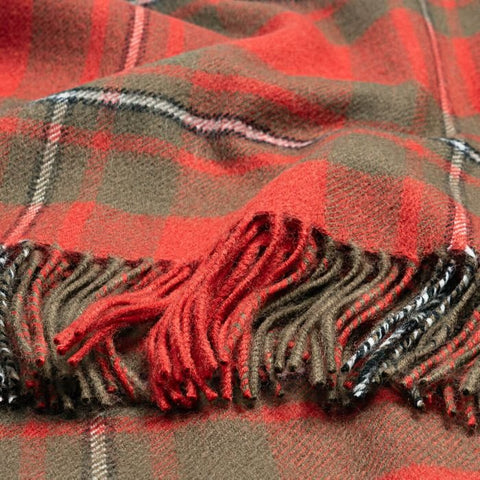 Tartan Lambswool Scottish Blanket in MacGregor Weathered - Made Scotland - Made Scotland