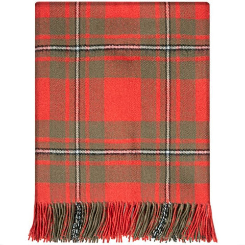 Tartan Lambswool Scottish Blanket in MacGregor Weathered - Made Scotland - Made Scotland