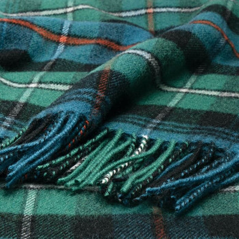 Tartan Lambswool Scottish Blanket in MacKenzie Ancient - Made Scotland - Made Scotland