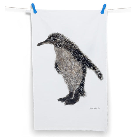 TEA TOWEL IN A GIFT BAG - Feather Penguin - Chloe Gardner - Made Scotland