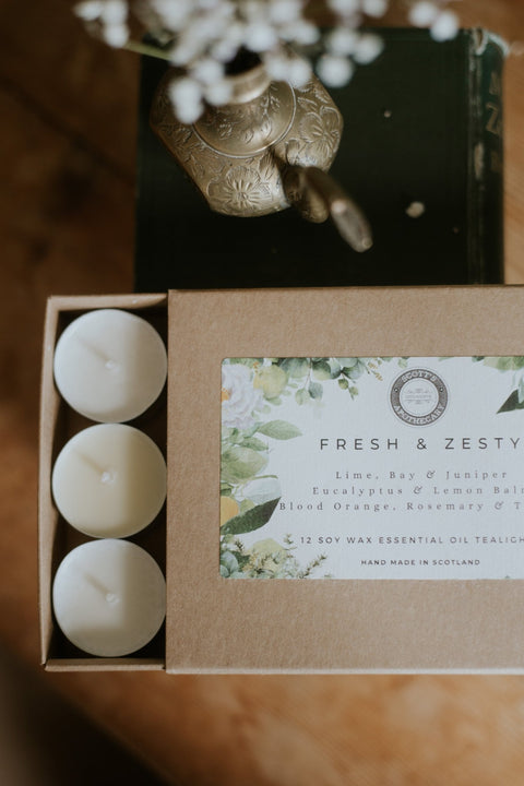 Tealight Sets - Fresh & Zesty - Scott's Apothecary - Made Scotland