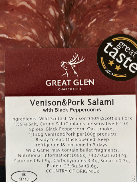 Venison and Pork Salami 80g
