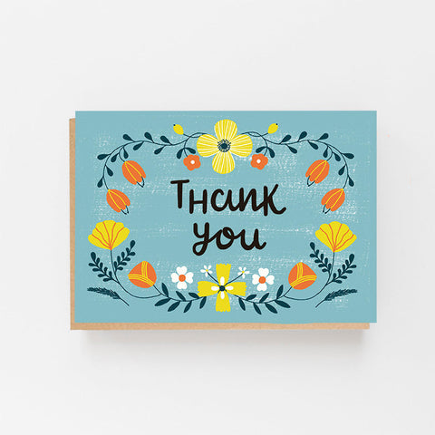 Set of 8 Thank You - Colourful Folk Design