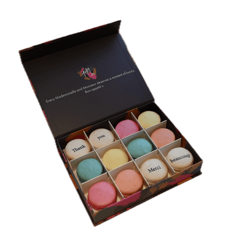 Thank You Macaron Gift Box - 12 - Mademoiselle Macaron - Made Scotland