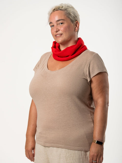 The Neck Warmer - Fire Red - Woolkind - Made Scotland