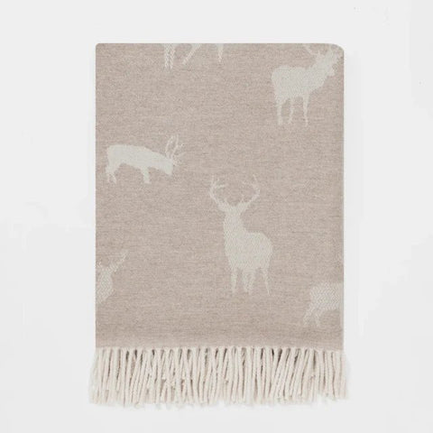 The Scottish Blanket Gift Box - Stag Fawn - Made Scotland - Made Scotland