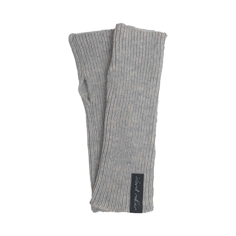Unisex Light Grey Cosy Winter Wrist Warmers - Island Nation Studio - Made Scotland
