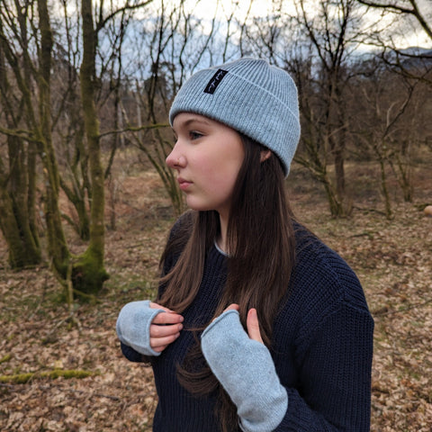 Unisex Light Grey Winter Hat - Island Nation Studio - Made Scotland