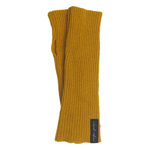 Unisex Mustard yellow wrist warmers - Island Nation Studio - Made Scotland