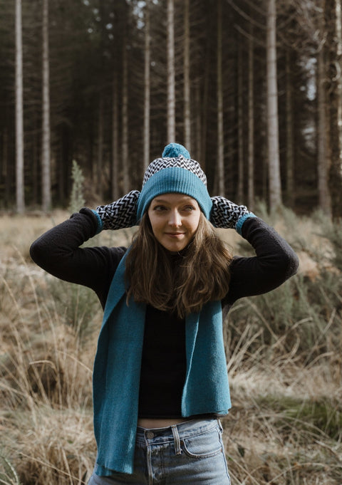Unisex Scarf in Hebridean Sea - Island Nation Studio - Made Scotland