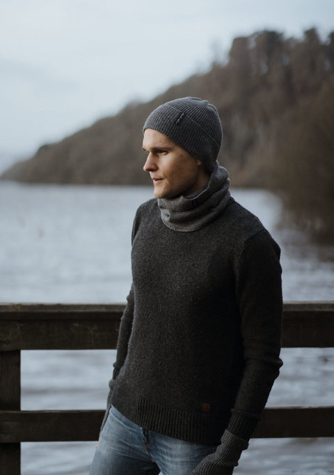 Unisex Slate Grey Cosy Winter Hat - Island Nation Studio - Made Scotland