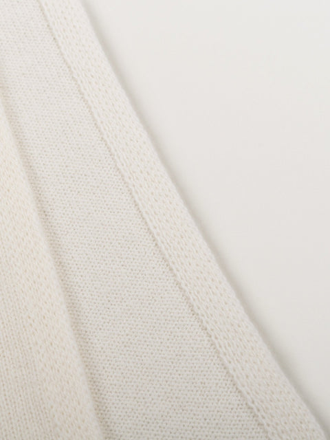 Wide Merino Wool Scarf - Cloud White - Woolkind - Made Scotland