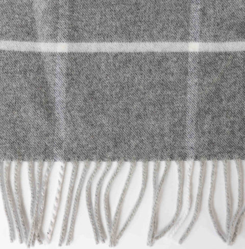 Windowpane Check Cashmere & Merino Throw - Large - Ava Innes - Made Scotland