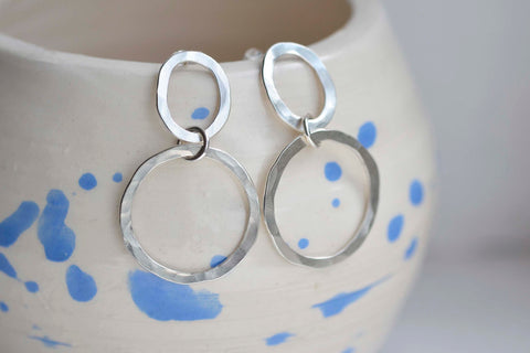 Horizon Double Hoop Earrings - Darte Jewellery - Made Scotland