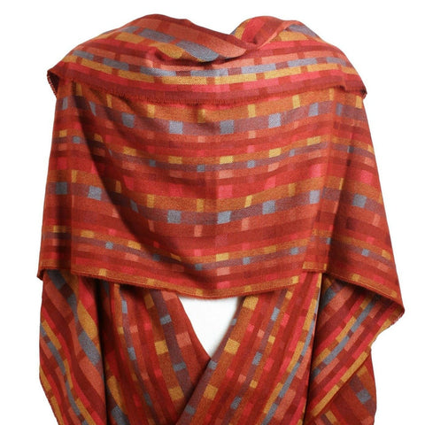 A'an Cashmere Silk Scarf | Harissa Hedgerow - Hedgerow/Harissa - Katherine Cowtan - Made Scotland