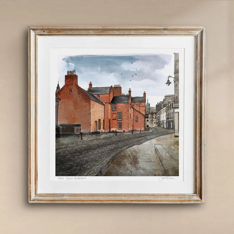 Abbot House, Dunfermline, Fife - 16 x 16" - Carol McEwan - Made Scotland