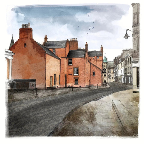 Abbot House, Dunfermline, Fife - 16 x 16" - Carol McEwan - Made Scotland