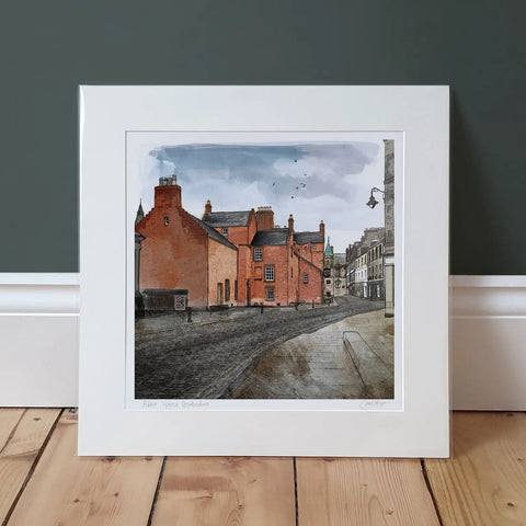 Abbot House, Dunfermline, Fife - 16 x 16" - Carol McEwan - Made Scotland