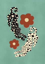Blue Leopard Flower Print - Made Scotland