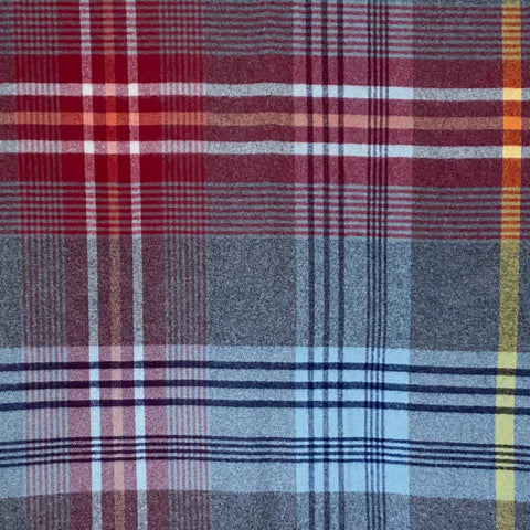 Brushed Wool Check Comfort Blanket - Ava Innes - Made Scotland