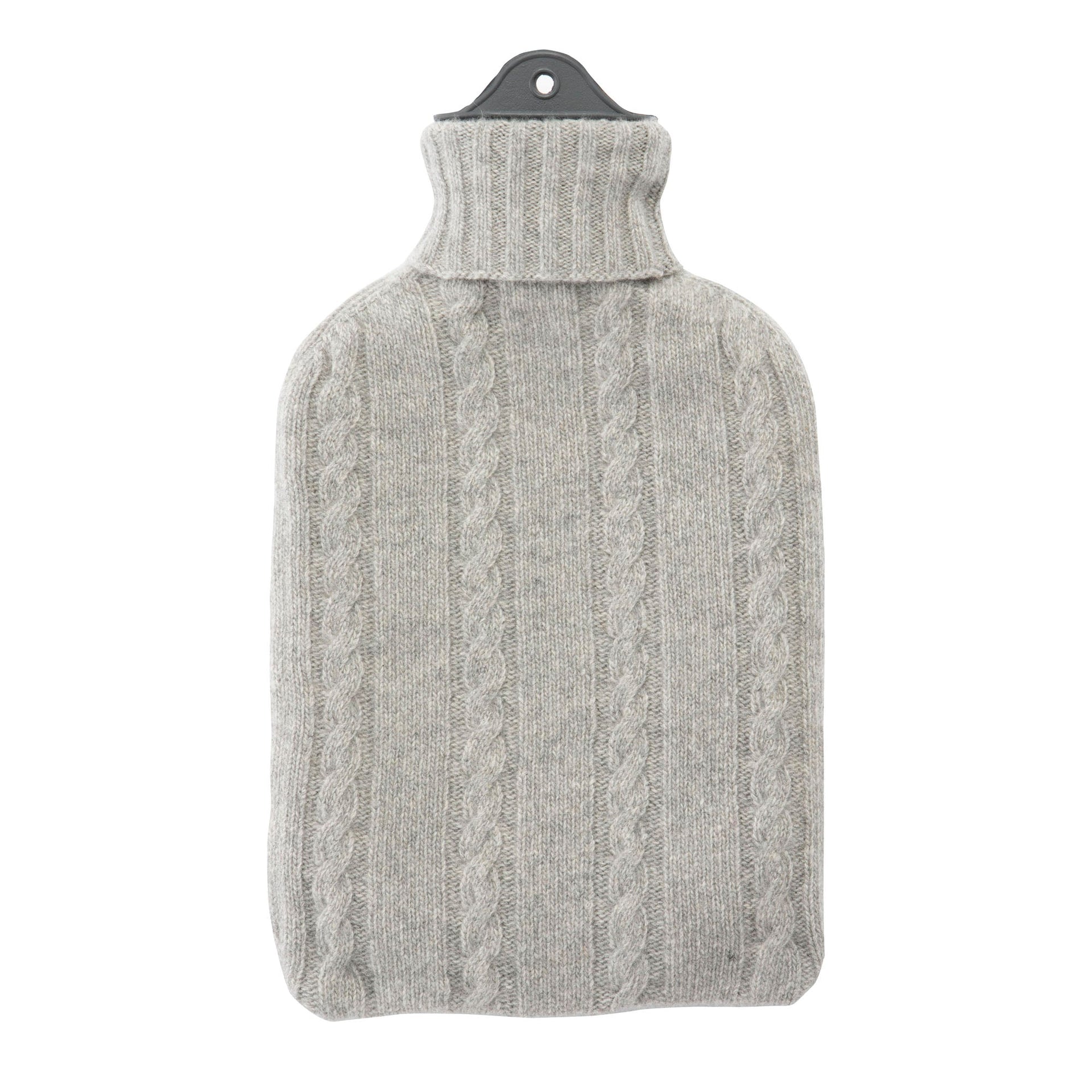 Cashmere Knit Sustainable Hot Water Bottle Grey - Made Scotland
