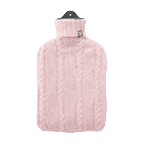 Cashmere Knit Sustainable Hot Water Bottle Marshmallow Pink - Wairm - Made Scotland