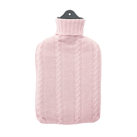 Cashmere Knit Sustainable Hot Water Bottle Marshmallow Pink - Wairm - Made Scotland