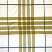 Cashmere Olive and Cream Tartan Comfort Blanket - Made Scotland
