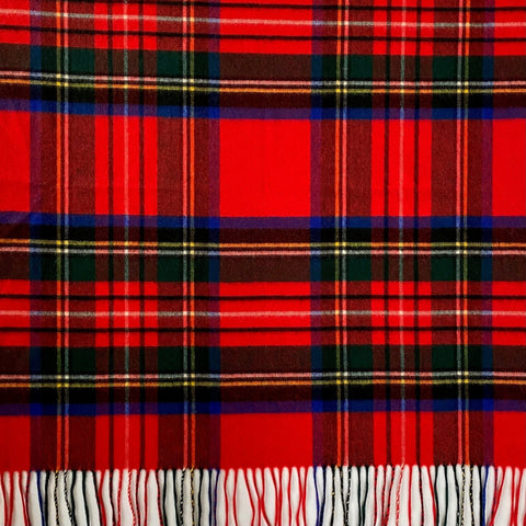 Cashmere Red Tartan Comfort Blanket - Ava Innes - Made Scotland