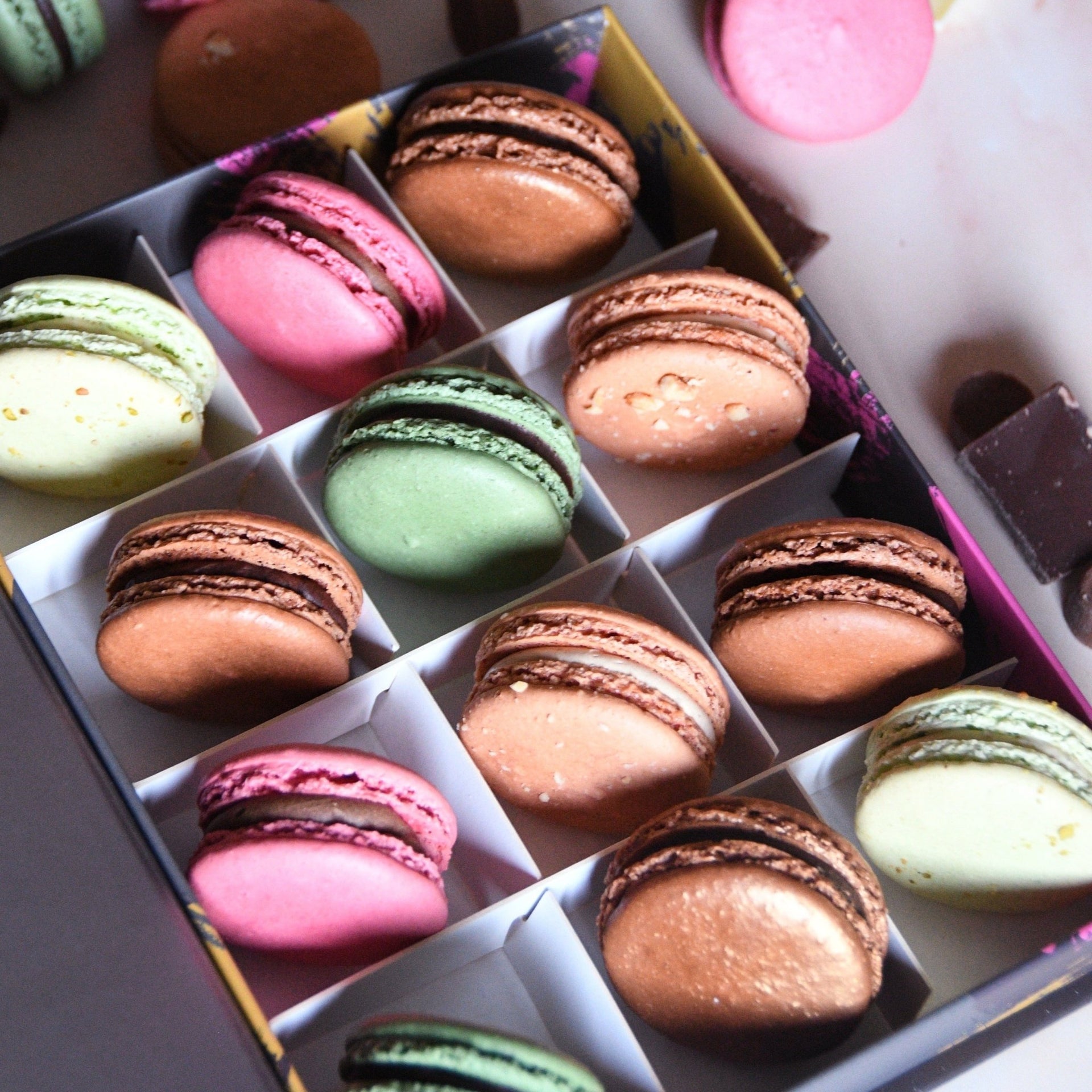 Chocolate Lover's Macaron Gift Box - Made Scotland - Macaron Gift Box