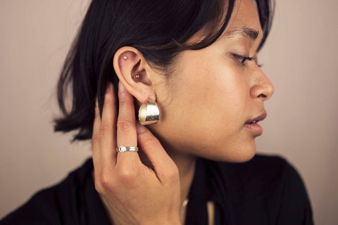 Cora Textured Hoop Earrings - Darte Jewellery - Made Scotland