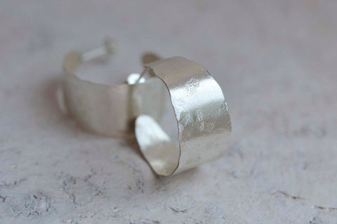 Cora Textured Hoop Earrings - Darte Jewellery - Made Scotland