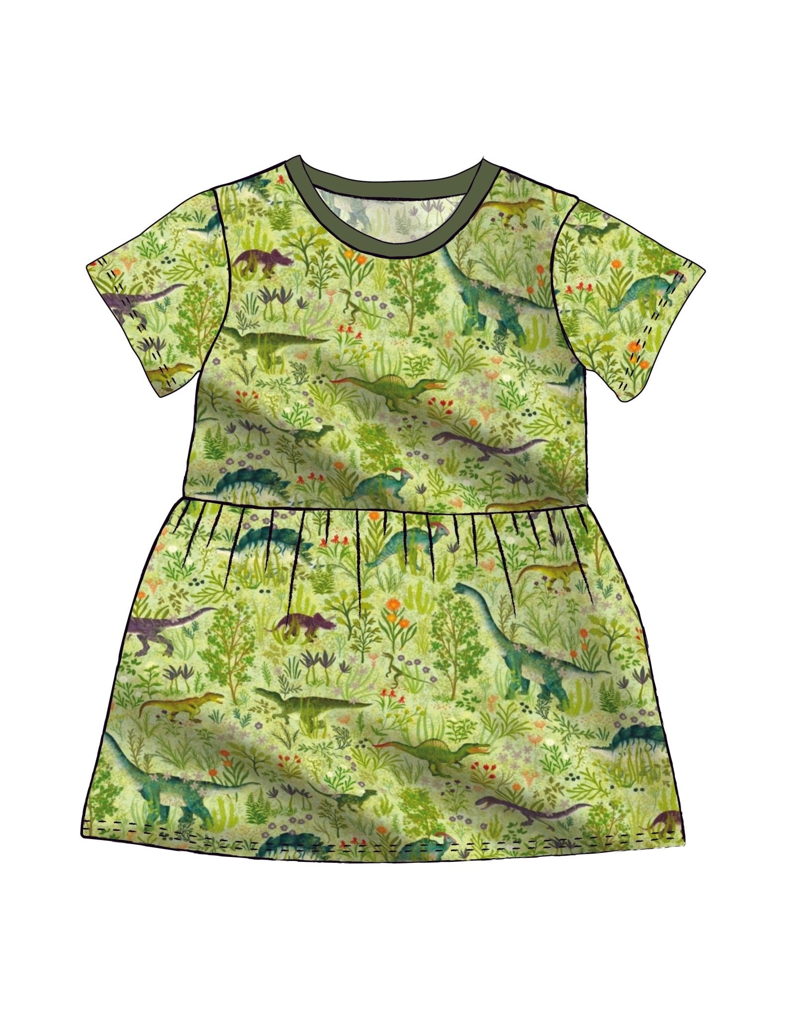 Dinosaur Garden Dress - Made Scotland