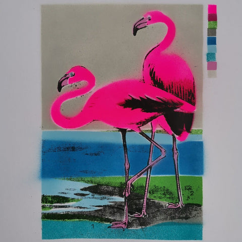 Flamingoes - Bell's Galleries - Made Scotland