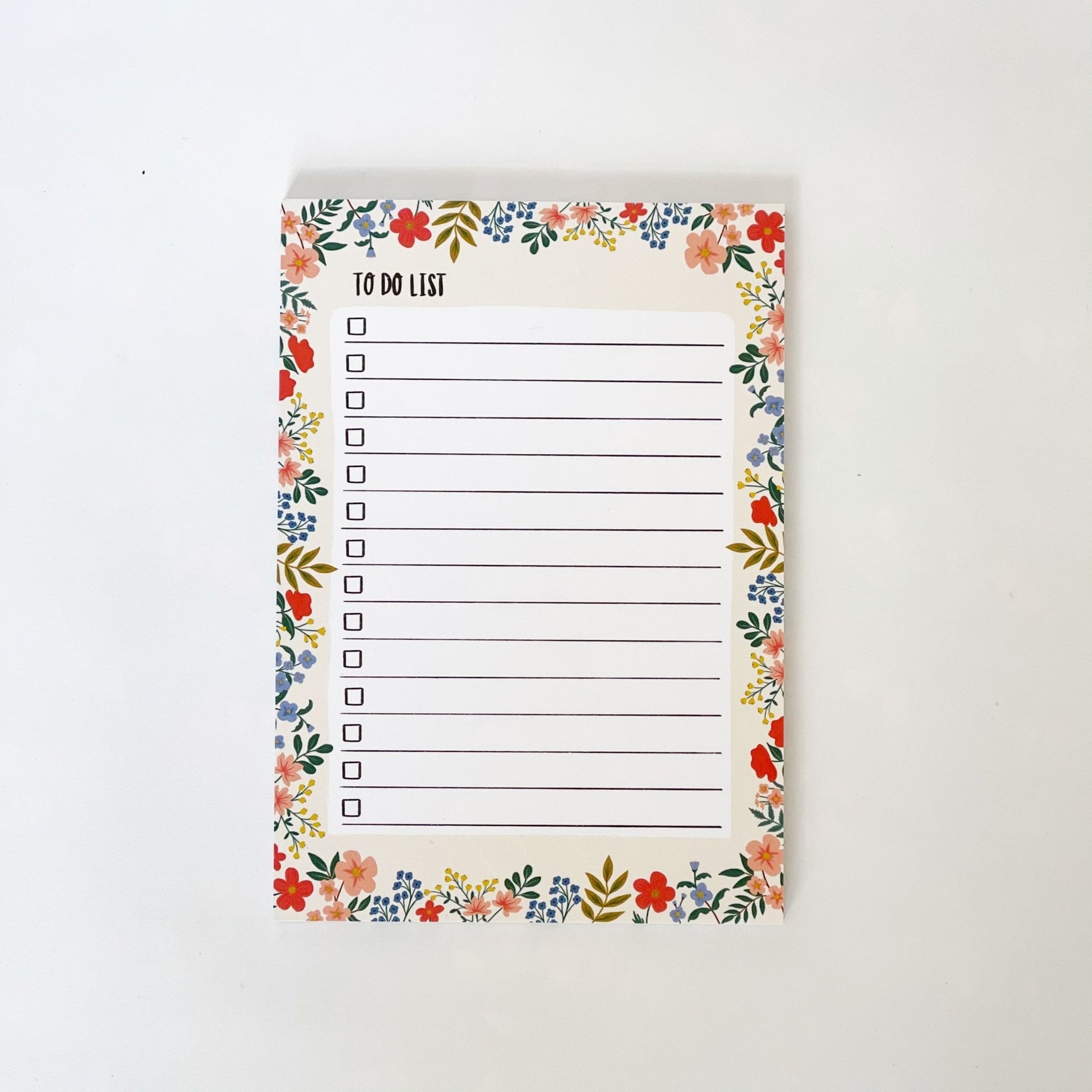 FLORAL To Do List - Notepad - Made Scotland