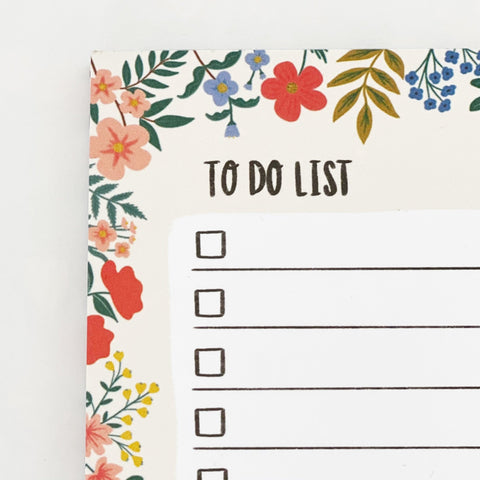 FLORAL To Do List - Notepad - Lomond Paper Co - Made Scotland