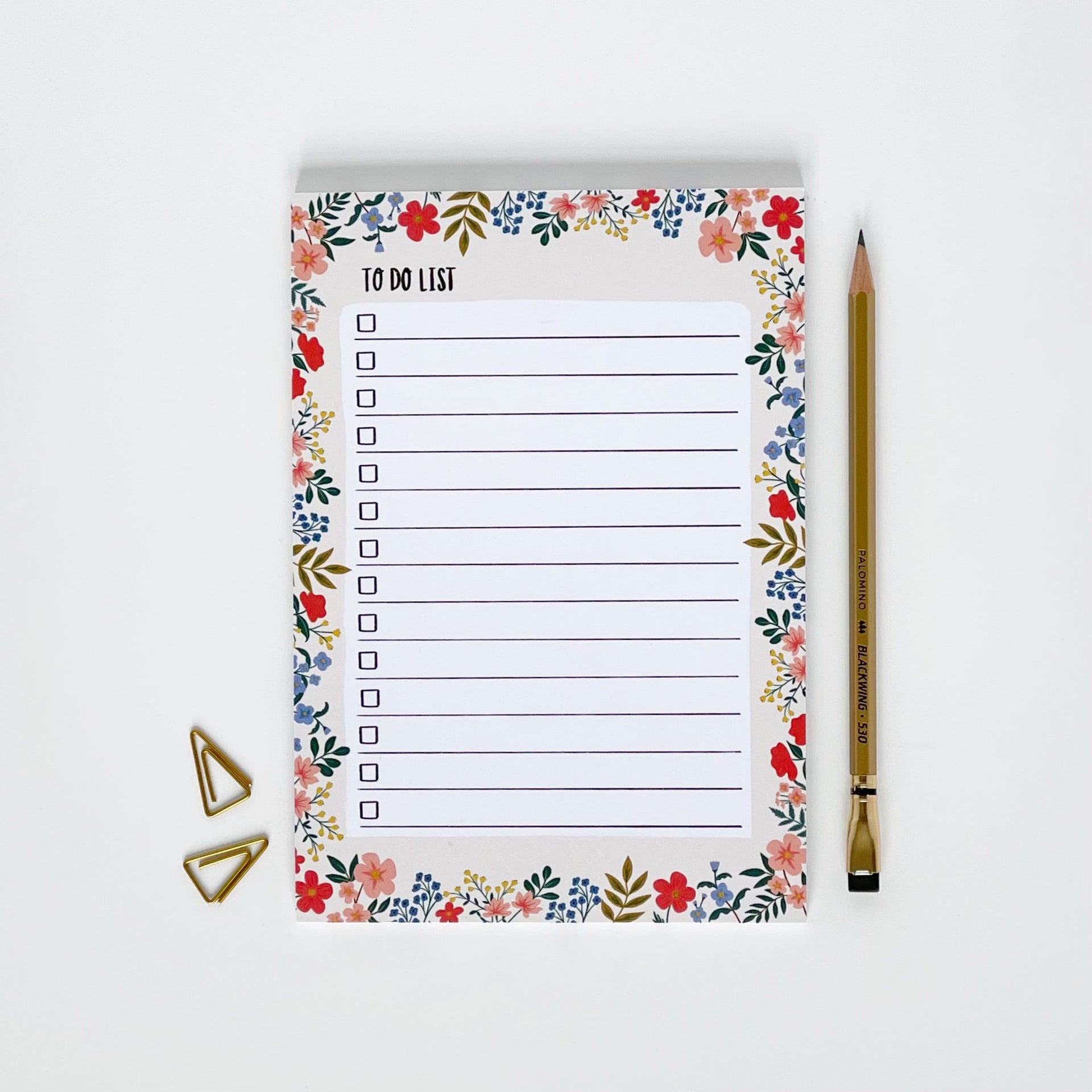 FLORAL To Do List - Notepad - Made Scotland