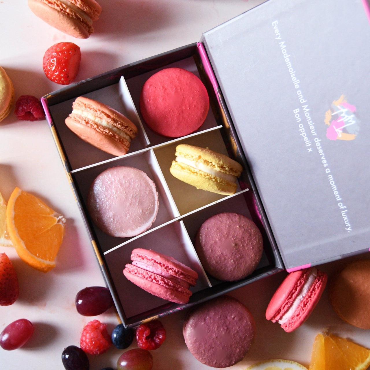 Fruity Favourites Macaron Gift Box - Made Scotland - Macaron Gift Box - Macaron Gift Box