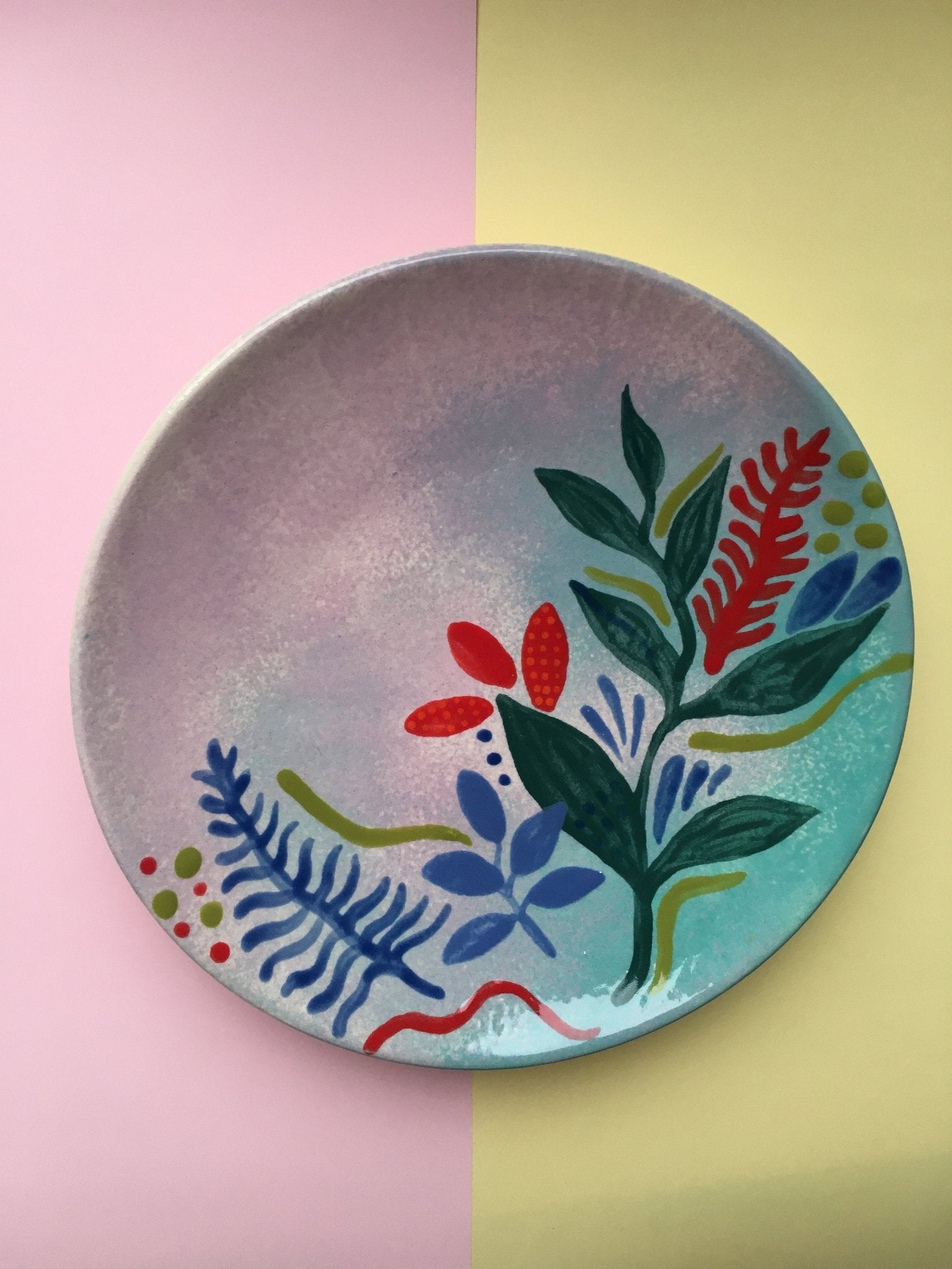 Hand painted ceramic plates best sale