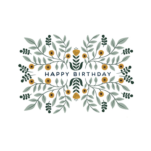 Happy Birthday - Pattern - Lomond Paper Co - Made Scotland