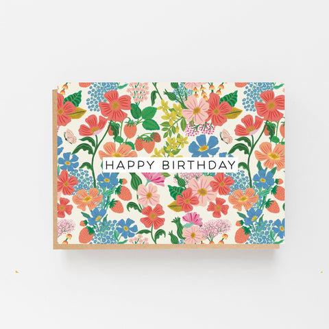 Happy Birthday Summer Card Set of 6 - Lomond Paper Co - Made Scotland