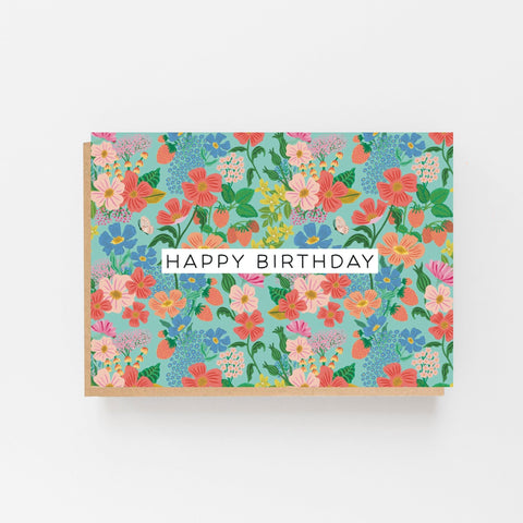 Happy Birthday Summer Card Set of 6 - Lomond Paper Co - Made Scotland