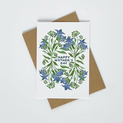 Happy Mother's Day - Blue Iris - Lomond Paper Co - Made Scotland