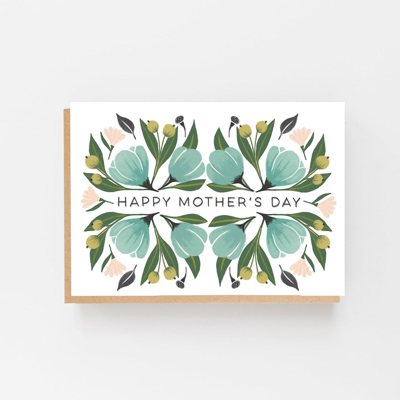 Happy Mother's Day - Floral Green - Made Scotland