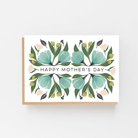 Happy Mother's Day - Floral Green - Lomond Paper Co - Made Scotland