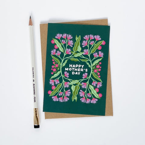 Happy Mother's Day - Pink & Green - Lomond Paper Co - Made Scotland