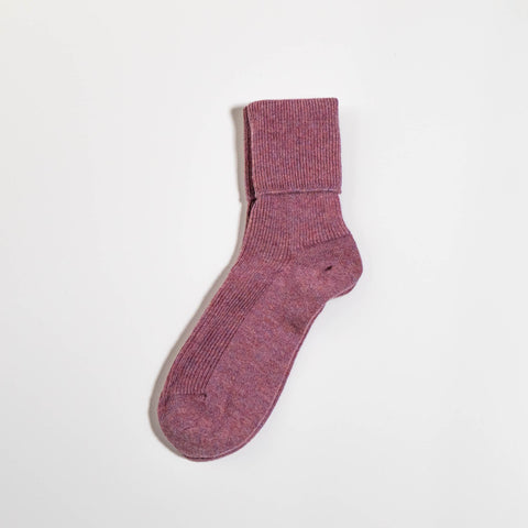 Heather Luxury Ribbed Cashmere Socks - Ava Innes - Made Scotland