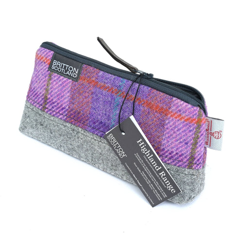 Highland Range Harris Tweed® Cosmetic Bag - Made Scotland - Cosmetic Bag