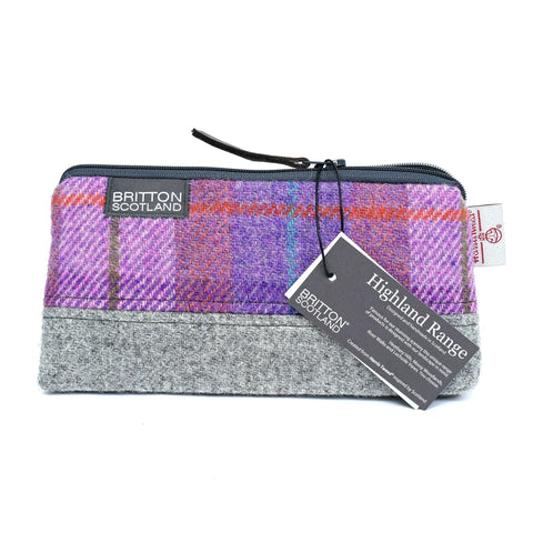 Highland Range Harris Tweed® Cosmetic Bag - Made Scotland - Cosmetic Bag